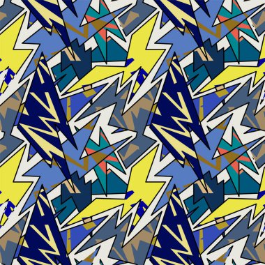  Kentsel eğri üçgen elementleri ile kusursuz soyut desen