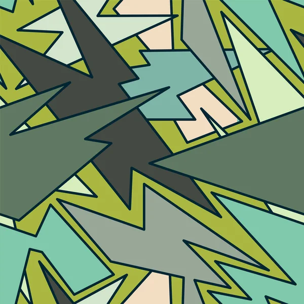 Bezproblémový Abstraktní Vzor Městskými Zakřivenými Trojúhelníkovými Prvky — Stockový vektor