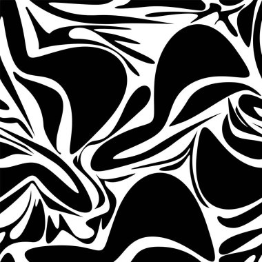  Kaotik dalga süslemeleri ile kusursuz soyut desen