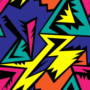  Eğri renkli geometri şekilleriyle kusursuz soyut kentsel desen