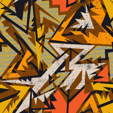  Eğri renkli geometri şekilleriyle kusursuz soyut kentsel desen