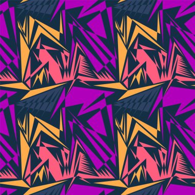  Eğimli vektör elementleriyle kusursuz soyut kentsel geometri deseni