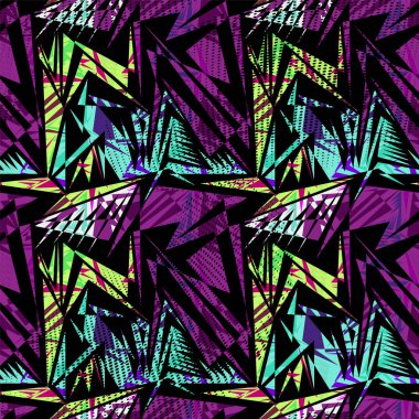  Eğimli vektör elementleriyle kusursuz soyut kentsel geometri deseni