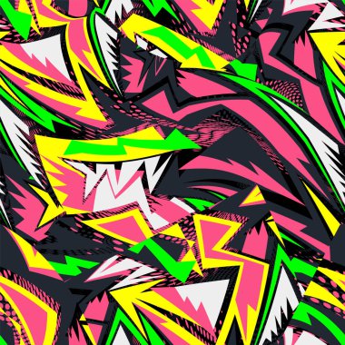  Eğri üçgen elementleri ile soyut ve pürüzsüz desen