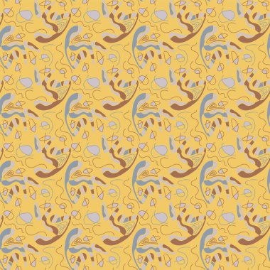  Kusursuz vektör soyut çizim, el çizimi desenli.