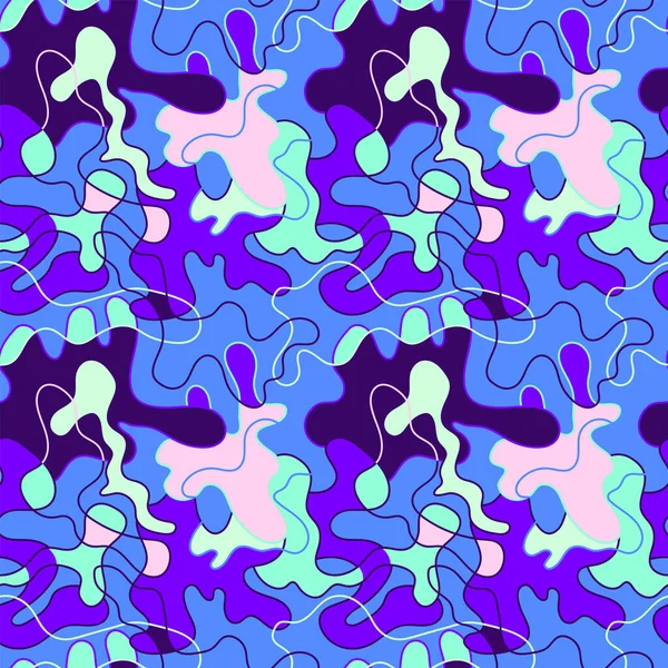 Modèle Abstrait Unique Avec Des Lignes Des Formes Colorées Vague — Image vectorielle