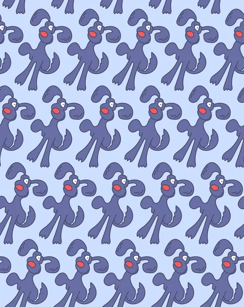 Seamless vector pattern with repeat pets
