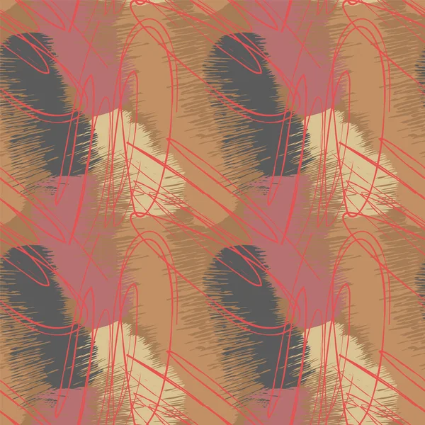 Seamless Abstract Unusual Pattern Chaotic Grunge Lines — Stockový vektor