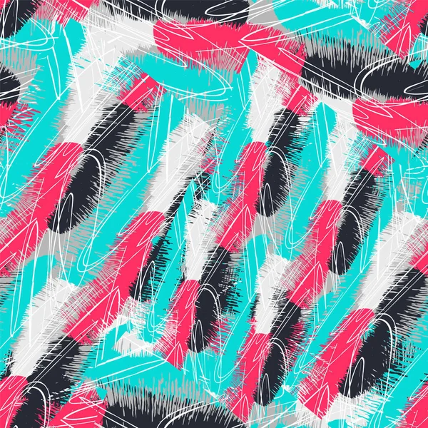 Seamless Abstract Unusual Pattern Chaotic Grunge Lines — 图库矢量图片