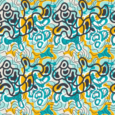 Seamless abstract psychedelic artwork with wave pattern