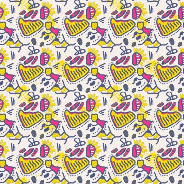 Benzersiz desenli kusursuz bir el çizimi.