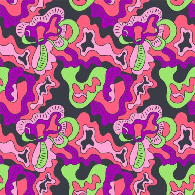 Kusursuz, el çizimi dalga desenli eşsiz sanat eserleri.