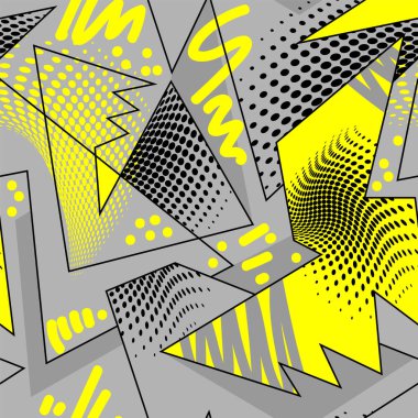 Kavisli geometri elementleri ile kusursuz soyut kentsel desen