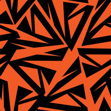 Eğri üçgen elementleri ile kusursuz soyut geometri deseni