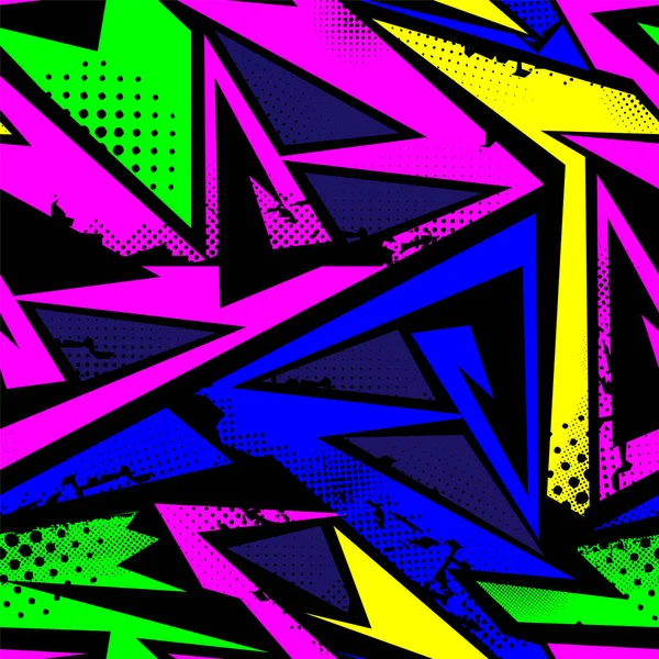 Kavisli geometri elementleri ve grunge noktalarıyla kentsel pürüzsüz desen