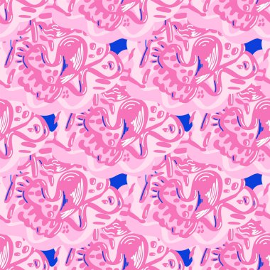 Giyim, giysi, tekstil veya doku için kusursuz soyut olağandışı vektör deseni