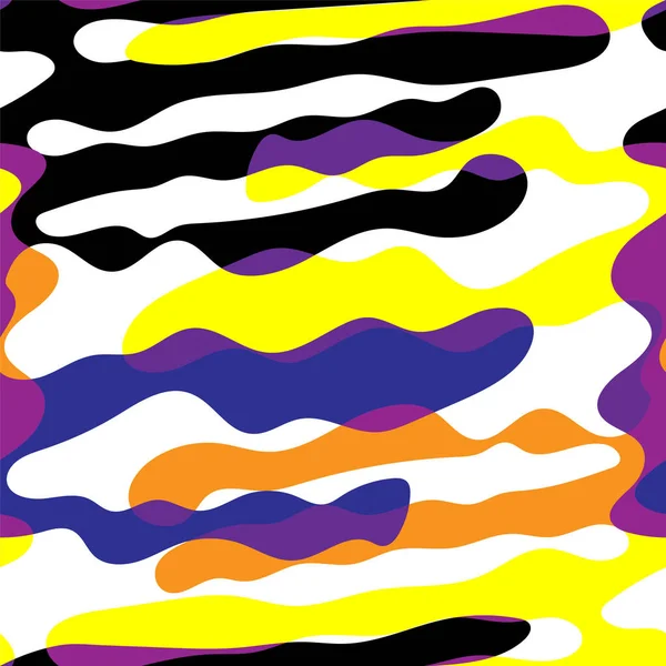 Απρόσκοπτη Διανυσματικό Μοτίβο Κύματα Πολύχρωμα Σχήματα — Διανυσματικό Αρχείο