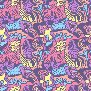 Alışılmadık sanatla kusursuz soyut sürrealist desen