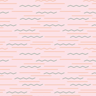 Düz çizgileri ve eğri çizgileri olan kusursuz vektör geometri deseni