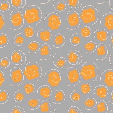 Kaotik freehand kıvrımlı hatları olan pürüzsüz desen