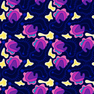 Benzersiz dekoratif desenleri olan soyut, kusursuz sanat eserleri.