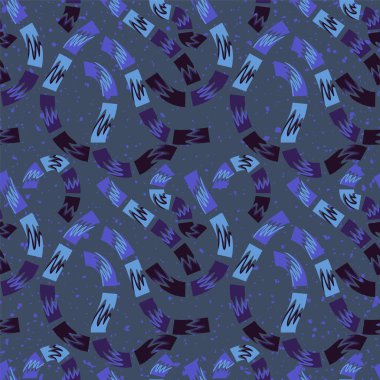 Renkli elementlerle kusursuz soyut alışılmadık desen