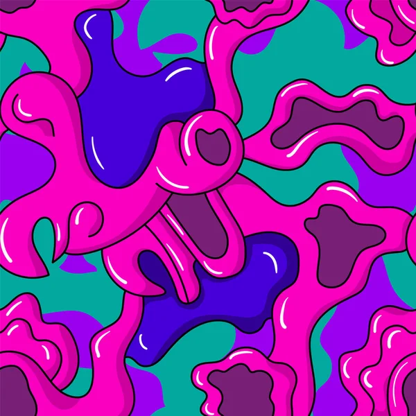 Abstract Seamless Unusual Pattern Psychedelic Print — ストックベクタ