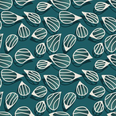 Karmaşık soyut yapraklarla kusursuz doğal desen.