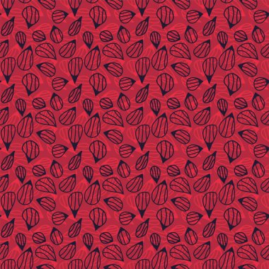 Karmaşık soyut yapraklarla kusursuz doğal desen.