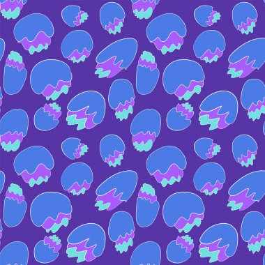 Eşsiz el çizimi çiçek elementleriyle kusursuz vektör deseni