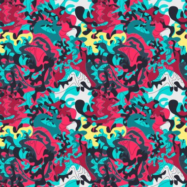 Benzersiz dalga desenli kusursuz dekoratif çizimler.