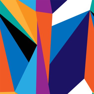 Renkli geometri üçgeni elementleri ile çokgen dikişsiz desen