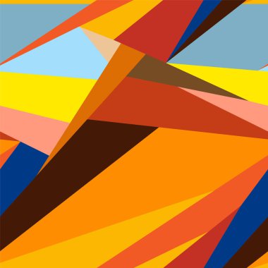 Renkli geometri üçgeni elementleri ile çokgen dikişsiz desen