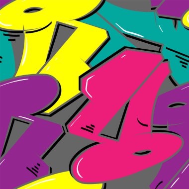 Sokak sanatı tarzında kusursuz soyut desen