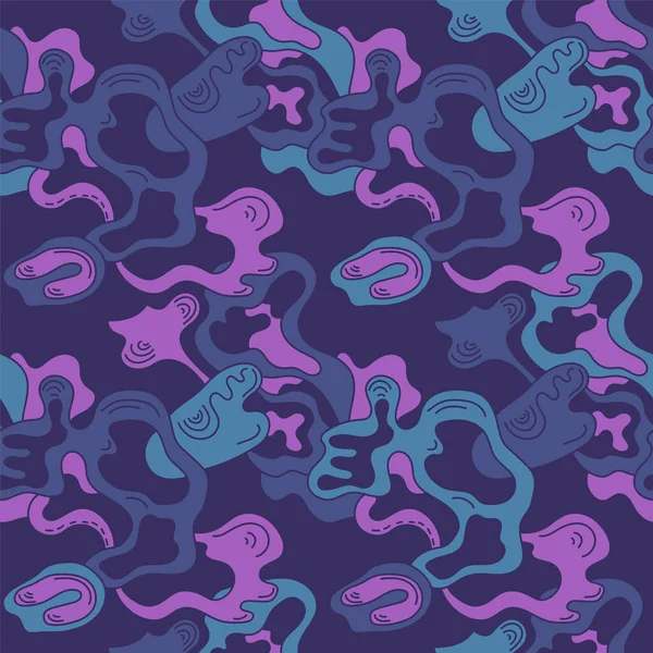 Abstract Seamless Psychedelic Artwork Unique Pattern — Stockvektor