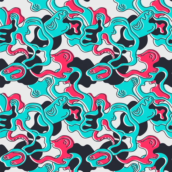 Abstract Seamless Psychedelic Artwork Unique Pattern — Stockový vektor