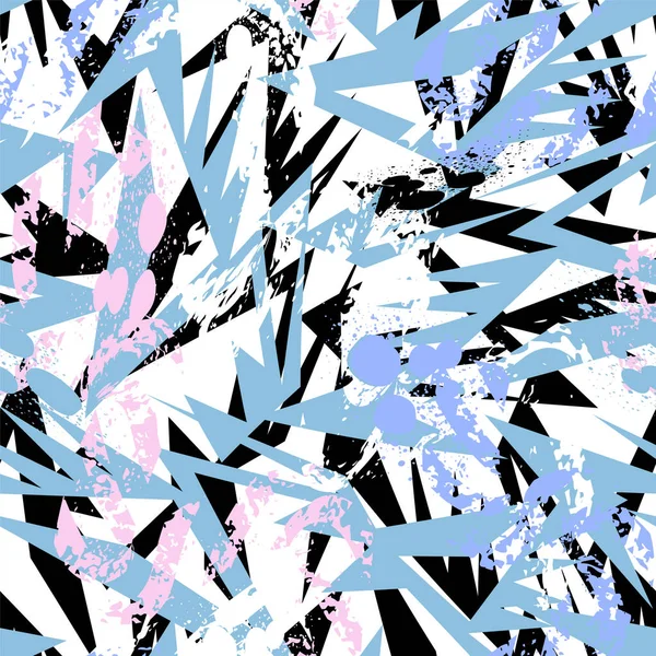 Abstract Stedelijk Chaotisch Patroon Met Gebogen Elementen — Stockvector