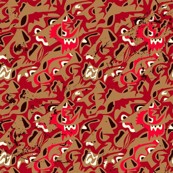 Seamless abstract urban pattern with curved geometry elemets and grunge circles