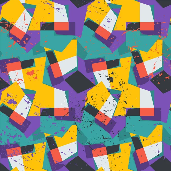 Seamless abstract pattern with curved geometry elements