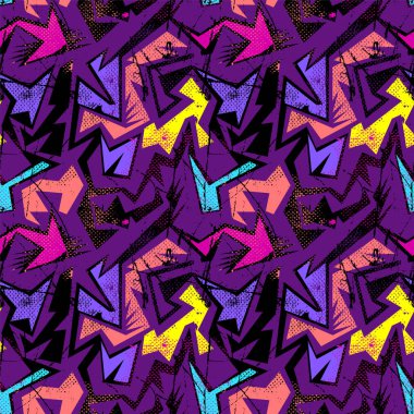 Kavisli geometri elementleri ile soyut ve pürüzsüz desen