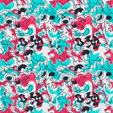 El çizimi vektör desenli benzersiz, kusursuz sanat eseri