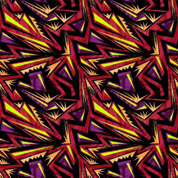 Patrón Urbano Abstracto Con Patrón Geometría Curva Con Manchas Grunge — Vector de stock