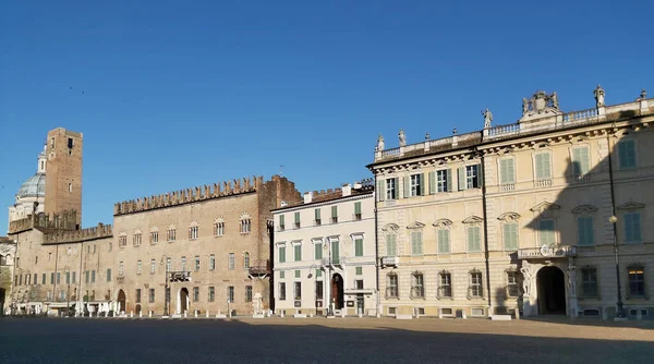 Piazza Sordello Principal Plaza Medieval Centro Histórico Ciudad Mantua Norte — Foto de Stock