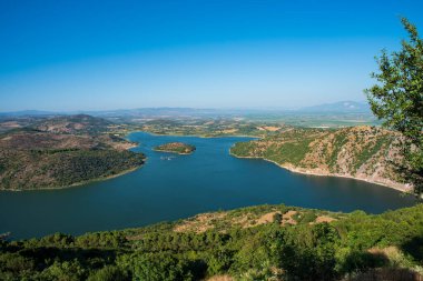 Türkiye 'nin İzmir kentinde yer alan antik Pergamon-Bergama kenti, antik Yunan medeniyeti, Türkiye' de arkeolojik alan. Yüksek kalite fotoğraf