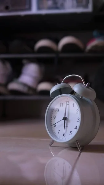 Blue Vintage Alarm Clock — Stock Photo, Image