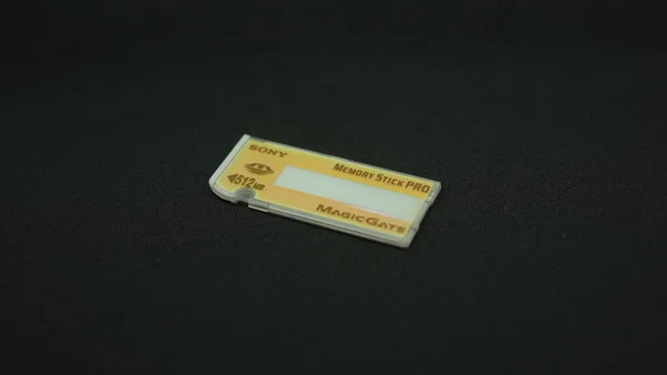 Régi 512 Sony Memory Stick Használt Vintage Sony Digitális Fényképezőgép — Stock Fotó