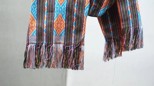 Ткань Типичная Восточной Нуса Тенггары Индонезия Красивыми Мотивами — стоковое фото