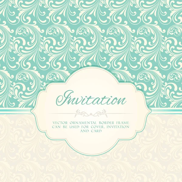 Tarjeta Invitación Patrón Ornamental Portada Del Álbum Plantilla Vector Ilustración — Vector de stock