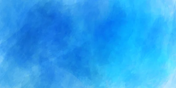 Blauwe Grunge Aquarel Textuur Achtergrond Met Rook Pastel Aquarel Verf — Stockvector