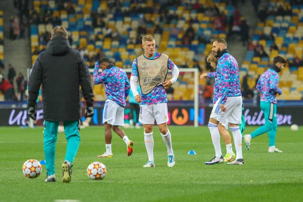 Kyiv Ukraine Oktober 2021 Voetballers Van Real Madrid Tijdens Wedstrijd — Stockfoto